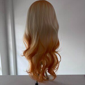 Long Wavy Layered Ombre Synthetic Wig With Bangs